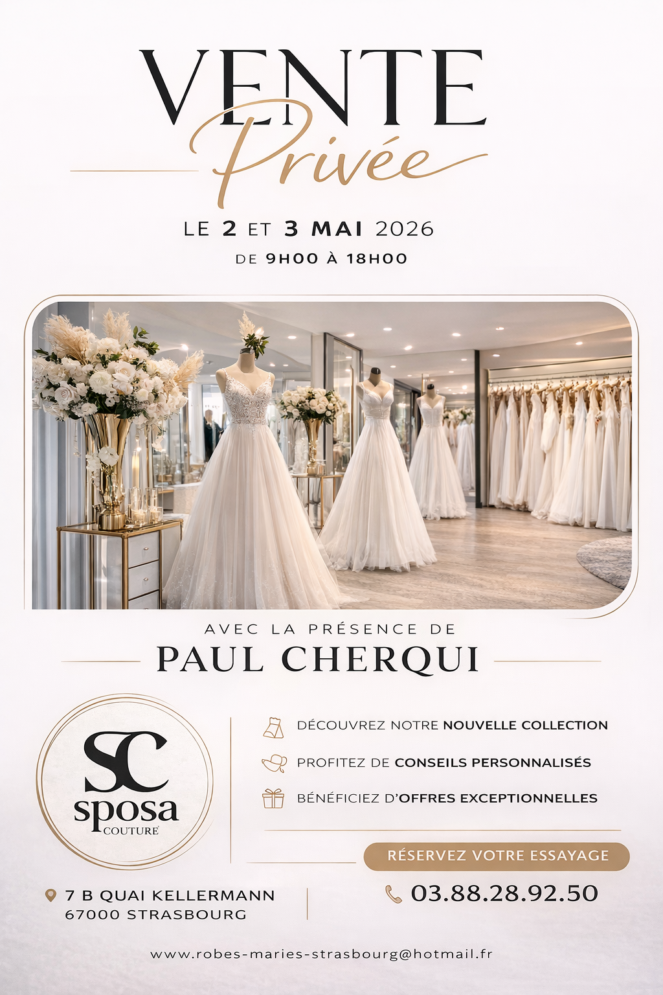 Ventes privées sposa couture strasbourg robes de mariés